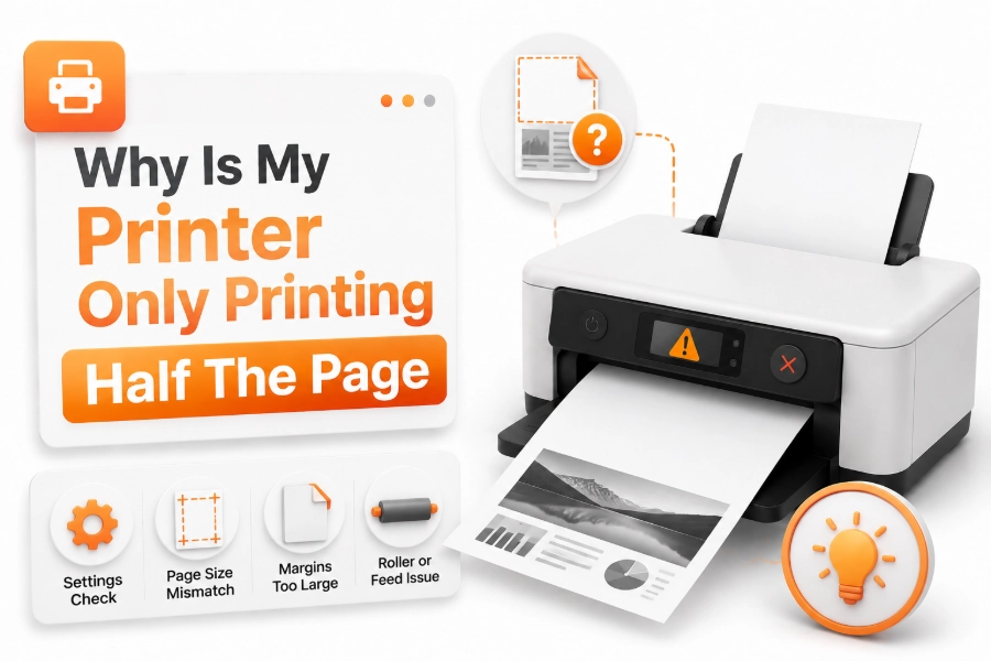 Why Is My Printer Only Printing Half the Page: Causes and Fixes